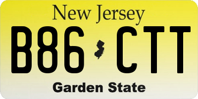 NJ license plate B86CTT