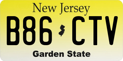 NJ license plate B86CTV