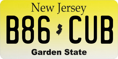 NJ license plate B86CUB