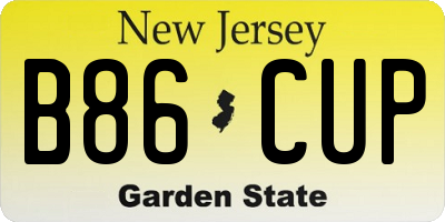 NJ license plate B86CUP
