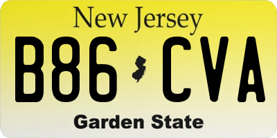 NJ license plate B86CVA