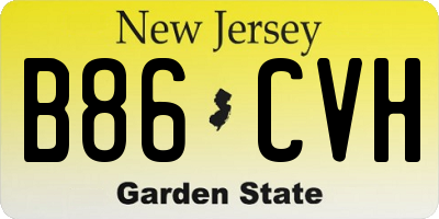 NJ license plate B86CVH