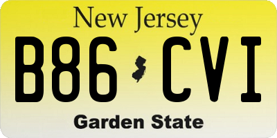 NJ license plate B86CVI