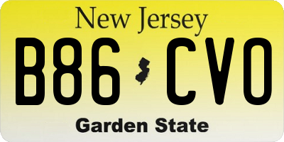 NJ license plate B86CVO