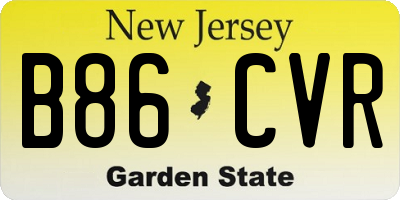 NJ license plate B86CVR