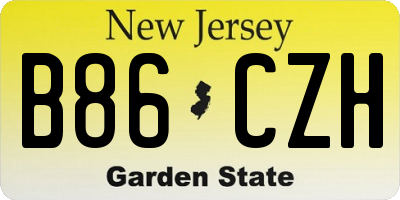 NJ license plate B86CZH