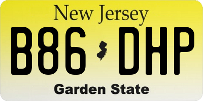 NJ license plate B86DHP
