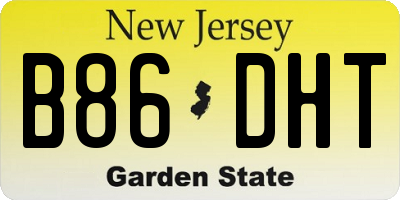 NJ license plate B86DHT