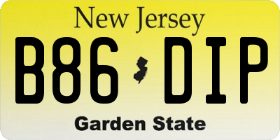 NJ license plate B86DIP
