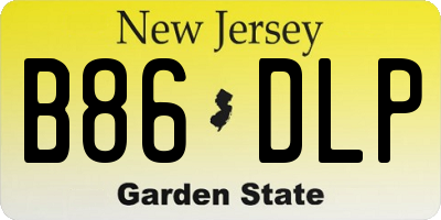 NJ license plate B86DLP
