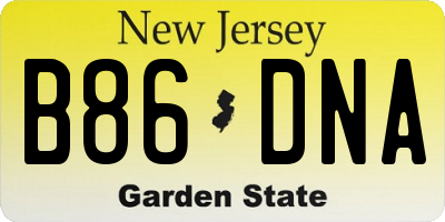 NJ license plate B86DNA