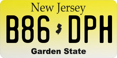 NJ license plate B86DPH