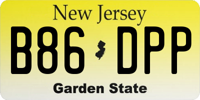NJ license plate B86DPP