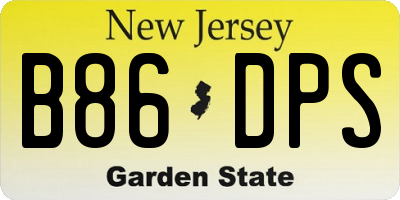 NJ license plate B86DPS