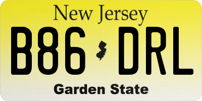 NJ license plate B86DRL