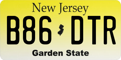 NJ license plate B86DTR