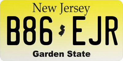 NJ license plate B86EJR