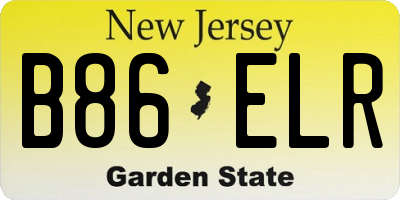 NJ license plate B86ELR