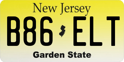 NJ license plate B86ELT