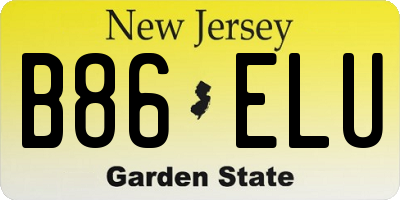 NJ license plate B86ELU