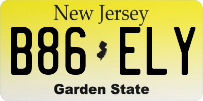 NJ license plate B86ELY