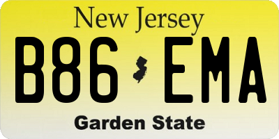 NJ license plate B86EMA