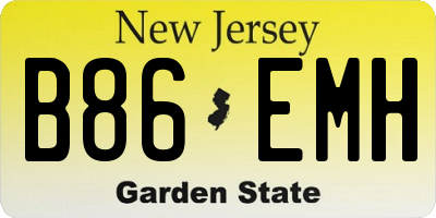 NJ license plate B86EMH