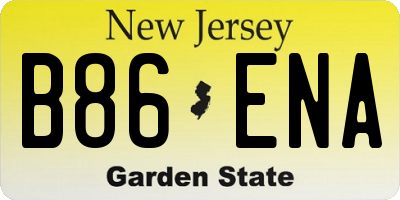 NJ license plate B86ENA