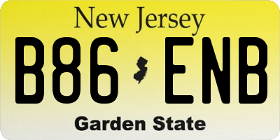 NJ license plate B86ENB
