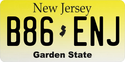 NJ license plate B86ENJ