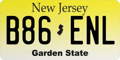 NJ license plate B86ENL