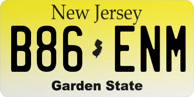 NJ license plate B86ENM