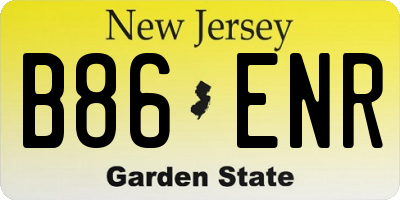 NJ license plate B86ENR