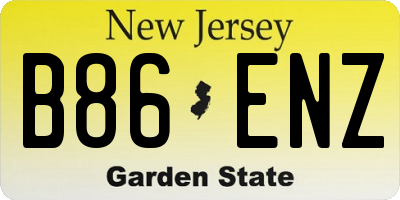 NJ license plate B86ENZ