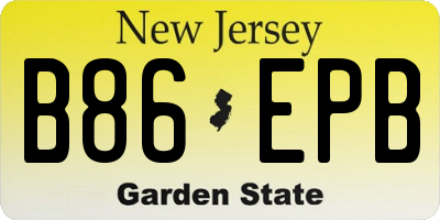 NJ license plate B86EPB