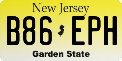 NJ license plate B86EPH