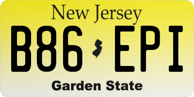 NJ license plate B86EPI