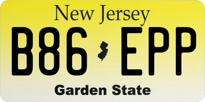 NJ license plate B86EPP