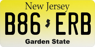 NJ license plate B86ERB