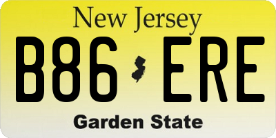 NJ license plate B86ERE