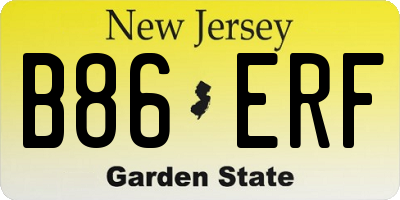 NJ license plate B86ERF