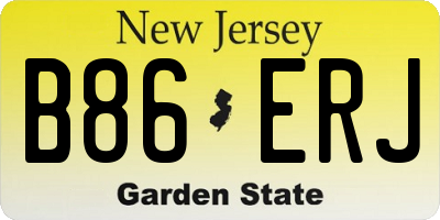 NJ license plate B86ERJ
