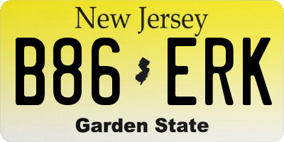 NJ license plate B86ERK