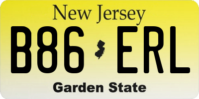NJ license plate B86ERL