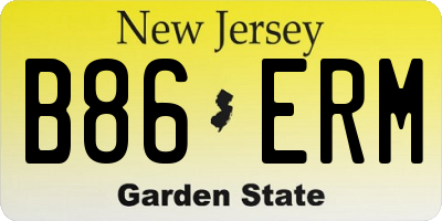 NJ license plate B86ERM