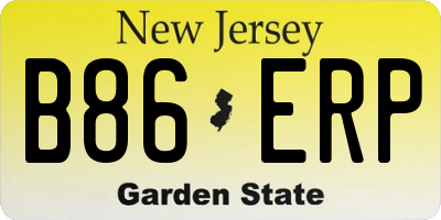NJ license plate B86ERP