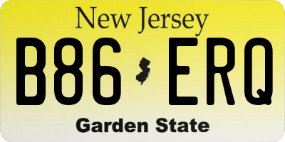 NJ license plate B86ERQ