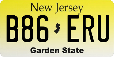 NJ license plate B86ERU
