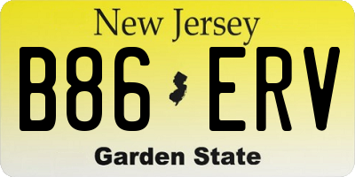 NJ license plate B86ERV