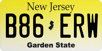 NJ license plate B86ERW